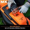imageLawnMaster 20VMWGT 24V Max 13inch Lawn Mower and Grass Trimmer 10inch Combo with 2x40Ah Batteries and Charger24V MowerBlower