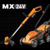 imageLawnMaster 20VMWGT 24V Max 13inch Lawn Mower and Grass Trimmer 10inch Combo with 2x40Ah Batteries and Charger24V MowerTrimmer