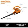 imageLawnMaster BV1210 Electric Blower Vacuum Mulcher 12 Amp 2Speed Adjustment with Metal Impeller 240 MPH 380 CFM 161 Mulch Ratio with Collection Bag12 Amp