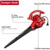imageLawnMaster BV1210 Electric Blower Vacuum Mulcher 12 Amp 2Speed Adjustment with Metal Impeller 240 MPH 380 CFM 161 Mulch Ratio with Collection BagElectric