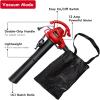 imageLawnMaster BV1210 Electric Blower Vacuum Mulcher 12 Amp 2Speed Adjustment with Metal Impeller 240 MPH 380 CFM 161 Mulch Ratio with Collection BagElectric
