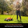 imageLawnMaster CLMF4819X 19inch Brushless Cordless Mower with 2X24V MAX 40Ah Battery and a Dual Charger 6 Cutting Positioncordless 19inch