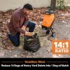 imageLawnMaster FD1503 Electric Wood Chipper Shredder 15Amp 18Inch Cutting Diameter Max 141 Reduction