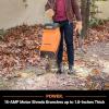 imageLawnMaster FD1503 Electric Wood Chipper Shredder 15Amp 18Inch Cutting Diameter Max 141 Reduction