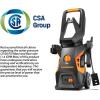 imageLawnMaster LT2100B Electric Pressure Washer 2300 PSI MAX 13 Amp 12 GPM CSA Certified with 5 Nozzles Powerful Storage Organization2100 Max PSI with Foam Bottle