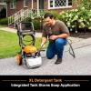 imageLawnMaster LT2100B Electric Pressure Washer 2300 PSI MAX 13 Amp 12 GPM CSA Certified with 5 Nozzles Powerful Storage Organization2300 Max PSI with 5 Nozzles