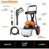 imageLawnMaster LT2100B Electric Pressure Washer 2300 PSI MAX 13 Amp 12 GPM CSA Certified with 5 Nozzles Powerful Storage Organization2300 Max PSI with 5 Nozzles