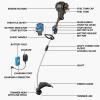 imageLawnMaster NPTGCP2517B NoPull Gas String Trimmer with Electric Start 25cc 2 Cycle17Inch