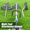 imageLawnMaster NPTGSP2517A NoPull Gas Grass Trimmer with Electric Start 25cc 2 Cycle17InchStraight Shaft 25CC 17Inch