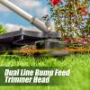 imageLawnMaster NPTGSP2517A NoPull Gas Grass Trimmer with Electric Start 25cc 2 Cycle17InchStraight Shaft 25CC 17Inch