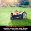 imageLawnMaster OcuMow VBRM701YAMIDR Perimeter Wire Free Robot Lawn Mower Cuts 16 Acre Optical NavigationObstacle Avoidance AutoCharging Station No Go Function WiFi ampamp Bluetooth Connection APP ControlMows up to 3500 Square Feet