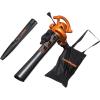 imageLawnMaster BV1210 Electric Blower Vacuum Mulcher 12 Amp 2Speed Adjustment with Metal Impeller 240 MPH 380 CFM 161 Mulch Ratio with Collection Bag12 Amp