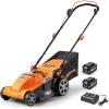 imageLawnMaster CLMF4817E 48V MAX Brushless Mower with 2X24V MAX 40Ah Battery and a Dual Charger17Inch