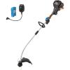 imageLawnMaster NPTGCP2517B NoPull Gas String Trimmer with Electric Start 25cc 2 Cycle17Inch