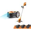 imageLawnMaster OcuMow Perimeter Wire Free Robot Lawn Mower Cuts Small Lawns 10002000 Square Feet with Optical Navigation Obstacle Avoidance Low Noise and No Go FunctionRobot Mower  Grass Trimmer  2 Batteries