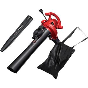 imageLawnMaster BV1210 Electric Blower Vacuum Mulcher 12 Amp 2Speed Adjustment with Metal Impeller 240 MPH 380 CFM 161 Mulch Ratio with Collection BagElectric