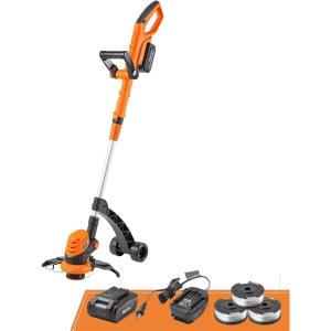 imageLawnMaster CLGT2412S 24V 12quot Cordless String Trimmer 20AH Battery ampamp Charger Included10Inch
