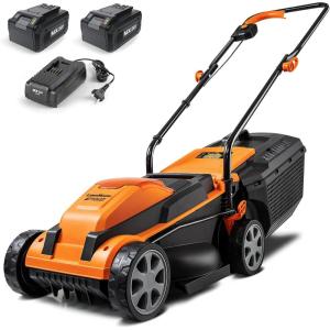 imageLawnMaster CLM2413A Cordless 13Inch Lawn Mower 24V Max with 2X40Ah Battery and a ChargerCordless