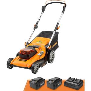 imageLawnMaster CLMF4817E 48V MAX Brushless Mower with 2X24V MAX 40Ah Battery and a Dual Charger19Inch