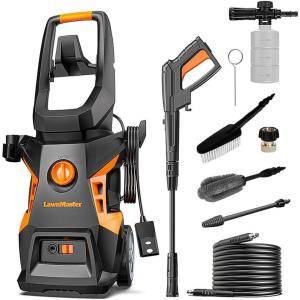imageLawnMaster LT5021800A Electric Pressure Washer 13 Amp 14 GPM 1800W 2100 Max PSI2300 Max PSI with Foam Bottle