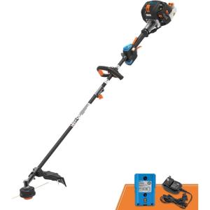 imageLawnMaster NPTGSP2517A NoPull Gas Grass Trimmer with Electric Start 25cc 2 Cycle17InchStraight Shaft 26CC 17Inch