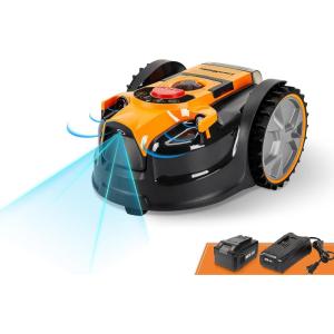 imageLawnMaster OcuMow Perimeter Wire Free Robot Lawn Mower Cuts Small Lawns 10002000 Square Feet with Optical Navigation Obstacle Avoidance Low Noise and No Go FunctionRobot Mower