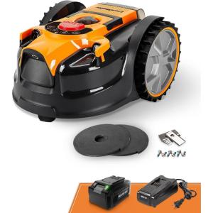 imageLawnMaster OcuMow VBRM701YAMIDR Perimeter Wire Free Robot Lawn Mower Cuts 16 Acre Optical NavigationObstacle Avoidance AutoCharging Station No Go Function WiFi ampamp Bluetooth Connection APP ControlMows up to 3500 Square Feet