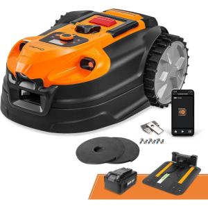 imageLawnMaster OcuMow VBRM701YAMIDR Perimeter Wire Free Robot Lawn Mower Cuts 16 Acre Optical NavigationObstacle Avoidance AutoCharging Station No Go Function WiFi ampamp Bluetooth Connection APP ControlMows up to 16 Acre