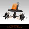 imageLawnMaster 24V MAX Cordless Tiller Cultivator Lightweight Electric Garden Tiller with 1 MAX 24V 40ah BatteryampCharger 4 Blade 9In Tilling Width amp 7In Depth for Weeding Gardening amp CultivationCordless 24V 9Inch