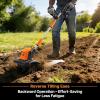imageLawnMaster 24V MAX Cordless Tiller Cultivator Lightweight Electric Garden Tiller with 1 MAX 24V 40ah BatteryampCharger 4 Blade 9In Tilling Width amp 7In Depth for Weeding Gardening amp CultivationCordless 24V 9Inch