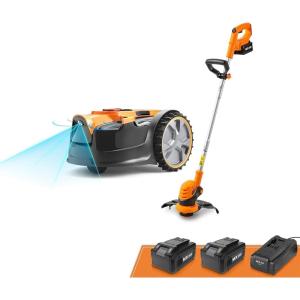 imageLawnMaster OcuMow 400 Series Robot Lawn Mower with Optical Navigation  VBRM601YCM ADRobot Mower  Grass Trimmer  2 Batteries